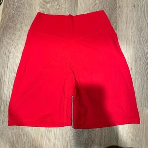 Red Buffbunny Poshknit Scrunch Shorts